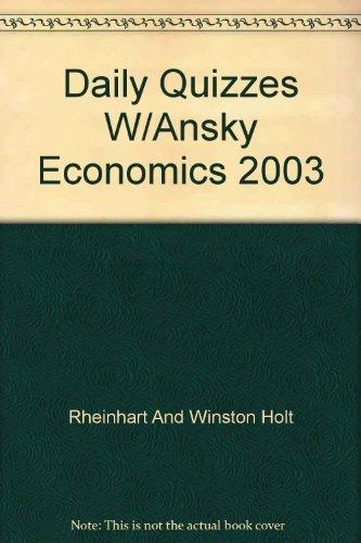 Book Economics Daily Quizzes With Answer Key free