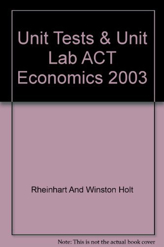 Book Unit Tests & Unit Lab Act Economics 2003 free