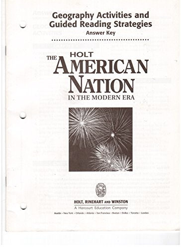 Book Geography Activities And Guided Reading Strategies: Holt American Nation In The Modern Era - Answer Key free