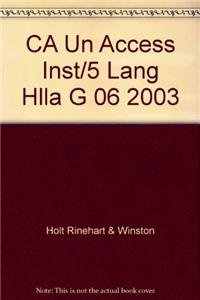 Book Ca Un Access Inst/5 Lang Hlla G 06 2003 free