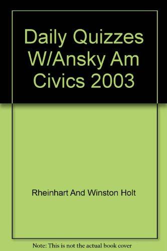 Book Holt American Civics - Daily Quizzes With Answer Key 0030676924 free