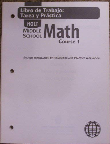 Book Holt Middle School Math: Spanish Homework and Practice Workbook Course 1 free