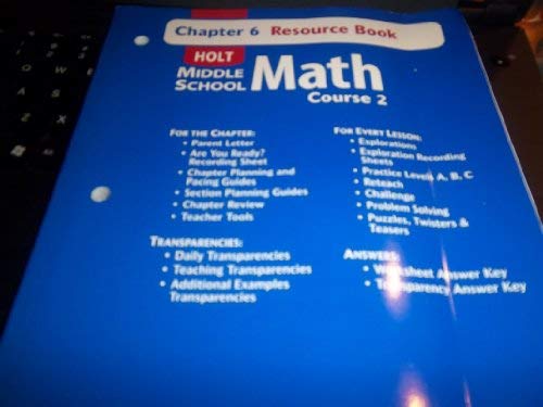 Book Holt Mathematics: Resource Book Chapter 6 Course 2 free