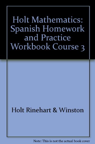 Book Holt Middle School Math: Spanish Homework And Practice Workbook Course 3 free