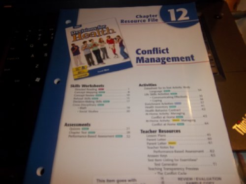 Book Decisions For Health: Chapter Resource File Level Blue Chapter 12 Conflict Management free