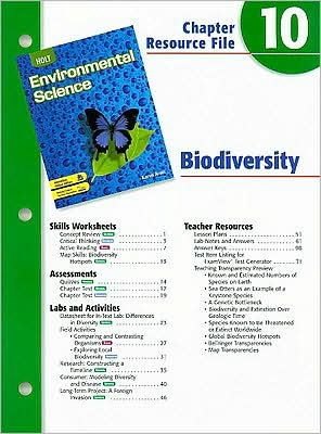 Book Holt Environmental Science Chapter 10 Resource File: Biodiversity free