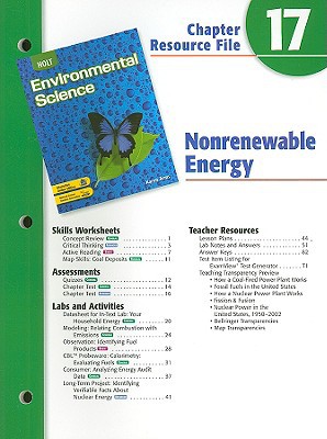 Book Holt Environmental Science Chapter 17 Resource File: Nonrenewable Energy free