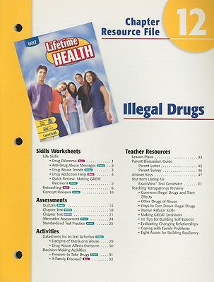Book Holt Lifetime Health Chapter 12 Resource File: Illegal Drugs free