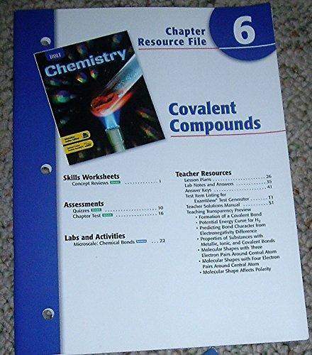 Book Cr 6 Covalent Compounds Holt Chem 2004 Holt Rinehart & Winston free