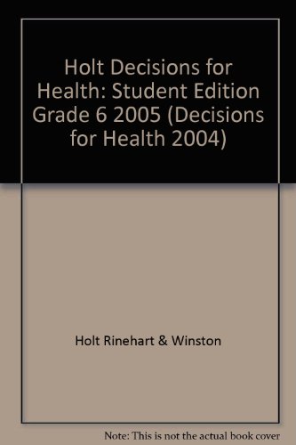 Book Decisions For Health: Student Edition, Spanish Level Green 2005 free