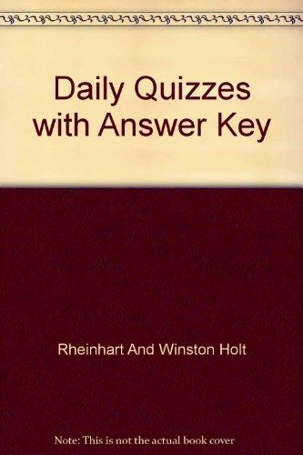 Book Daily Quizzes With Answer Key: People, Places, And Change (an Introduction To World Studies) free