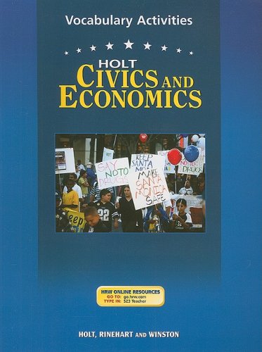 Book American Civics & Economics, Grades 9-12 Vocabulary Activities: Holt American Civics & Economics (civics And Economics 2003) free