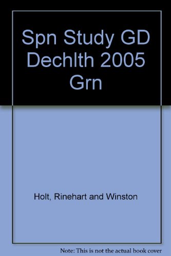 Book Decisions for Health: Student Study Guide, Spanish Level Red free