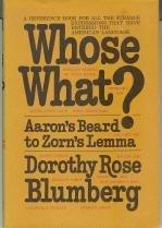 Book Whose What? Aaron's Beard to Zorn's Lemma free