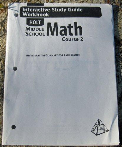 Book Holt Middle School Math: Interactive Study Guide Workbook Course 2 free