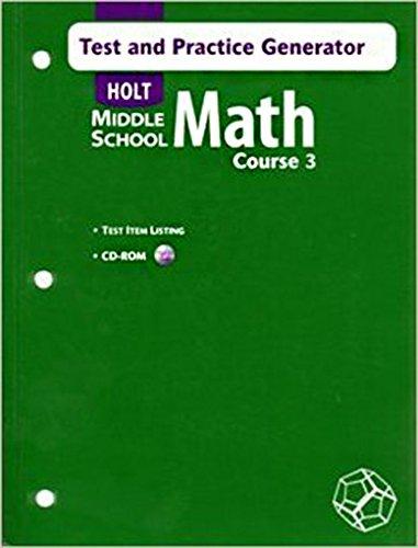 Book 2004 Holt Middle School Math Course 3 8th Grade Test And Practice Book And Cd Rom Generator free