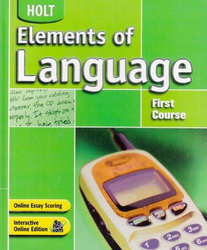 Book Elements of Language: Student Edition Grade 7 2004 free