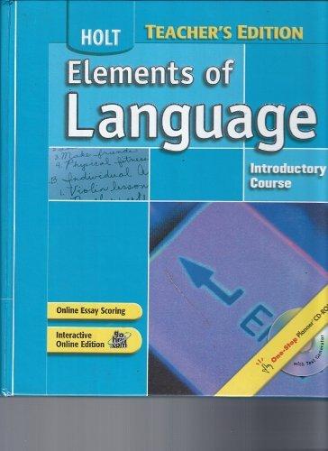 Book Elements of Language: Introductory Course, Grade 6, Annotated Teacher's Edition free