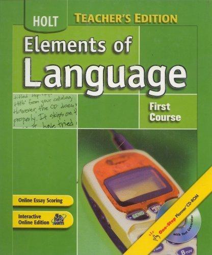 Book Elements of Language 2004 grade 7 first course, Annotated Teacher's Edition free