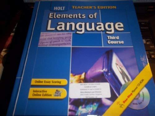 Book Elements of Language, 3rd Course, Teacher's Edition free
