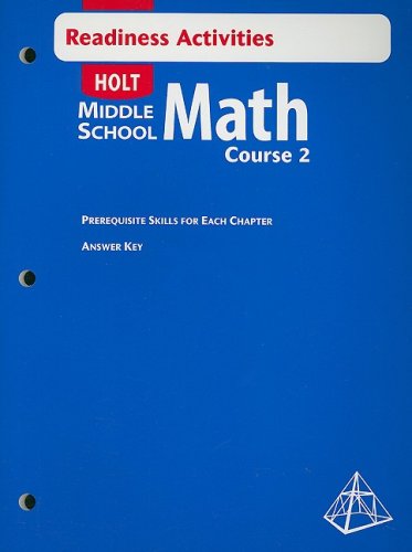 Book Holt Middle School Math: Readiness Activity with Answer Key Course 2 free