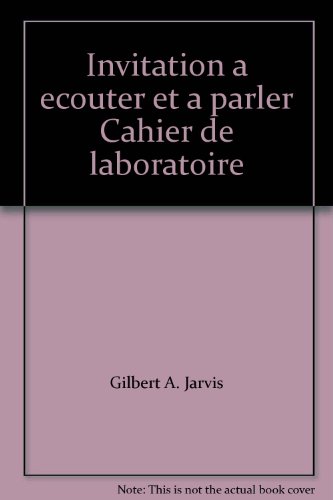 Book Invitation a ecouter et a parler Cahier de laboratoire free