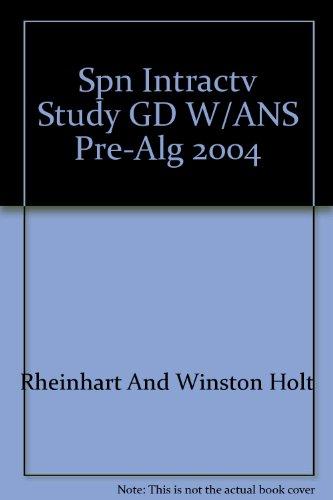 Book Spn Intractv Study Gd W/ans Pre-alg 2004 free
