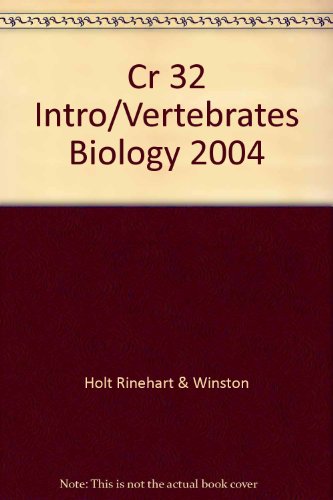 Book Cr 32 Intro/vertebrates Biology 2004 free