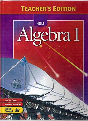 Book Holt Algebra 1, Teacher's Edition free