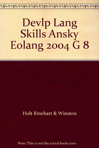 Book Elements of Language: Developmental Language Skills Teacher’s Notes and Answer Key Second Course free