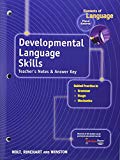 Book Developmental Language Skills Teacher's Notes & Answer Key (Elements of Language, 3rd Course, Grade 9) free