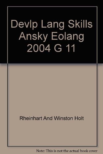 Book Elements of Language: Developmental Language Skills Teacher’s Notes and Answer Key Fifth Course free