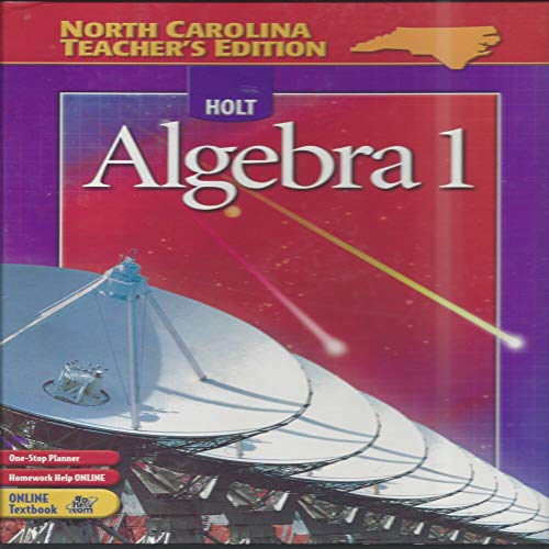 Book Holt Algebra 1 (north Carolina Teacher's Edition) free