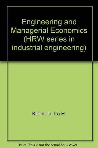 Book Engineering And Managerial Economics (hrw Series In Industrial Engineering) free