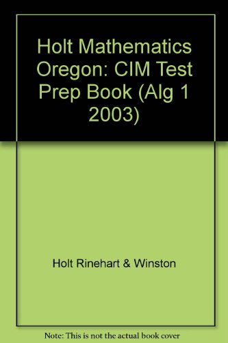 Book Holt Mathematics Oregon: Cim Test Prep Book free