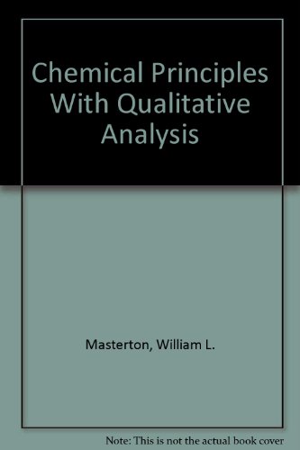 Book Chemical Principles With Qualitative Analysis free