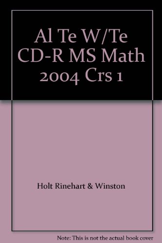 Book Al Te W/te Cd-r Ms Math 2004 Crs 1 free