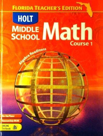 Book Middle School Math Course 1 Algebra Readiness With Cd Rom (middle School Math) free