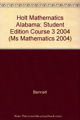 Book Holt Mathematics: Student Edition Course 3 2004 free