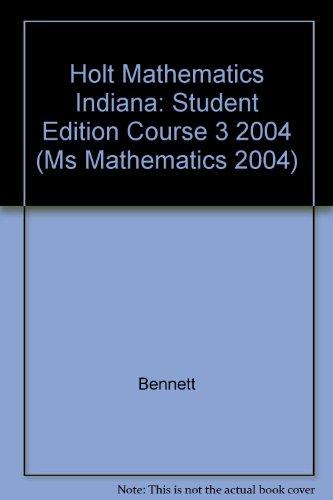 Book Holt Mathematics Indiana: Student Edition Course 3 2004 free