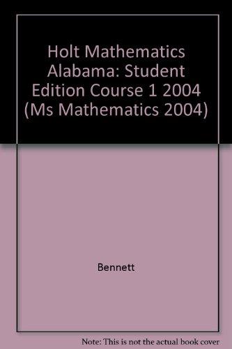 Book Holt Middle School Math: Student Edition Course 1 2004 free