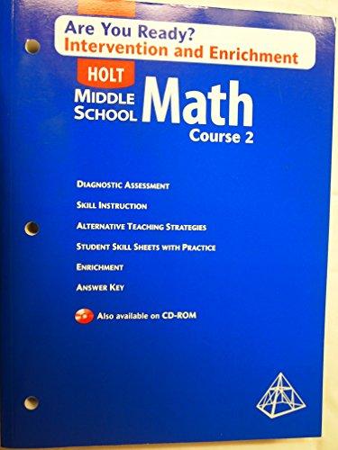 Book Holt Middle School Math: Are You Ready? Intervention and Enrichment with Answer Key Course 2 free
