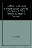 Book Holt Math in Context: Student Edition Ways To Go Grade 7 2003 free