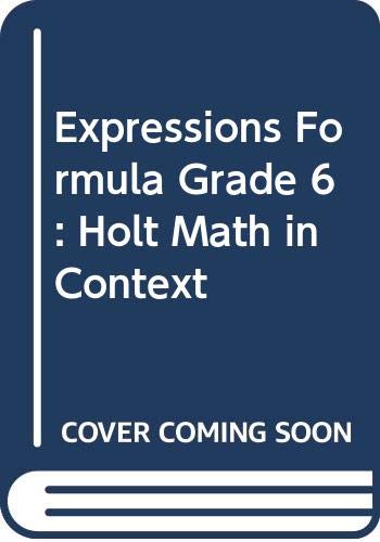 Book Holt Math in Context: Spanish Student Edition Exprs/Forml Grade 6 2003 free