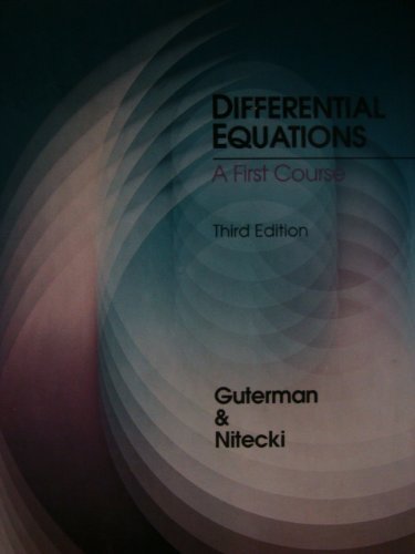 Book Differential Equations: A First Course, Third Edition free