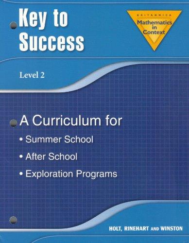 Book Britannica Mathematics In Context: Key To Success, Level 2 (holt Math In Context) free
