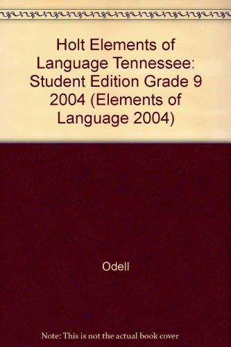Book Elements Of Language, Grade 9: Holt Elements Of Language Tennessee free