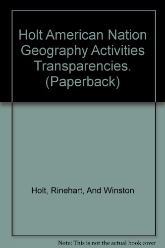Book Holt American Nation Geography Activities Transparencies. (paperback) free