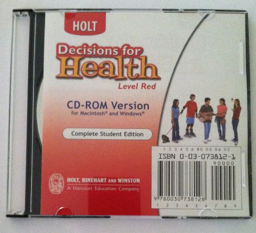 Book Decisions For Health: Student Edition On Cd-rom Level Red Level Red 2004 free