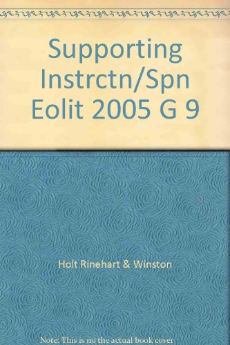 Book Supporting Instrctn/Spn Eolit 2005 G 9 free